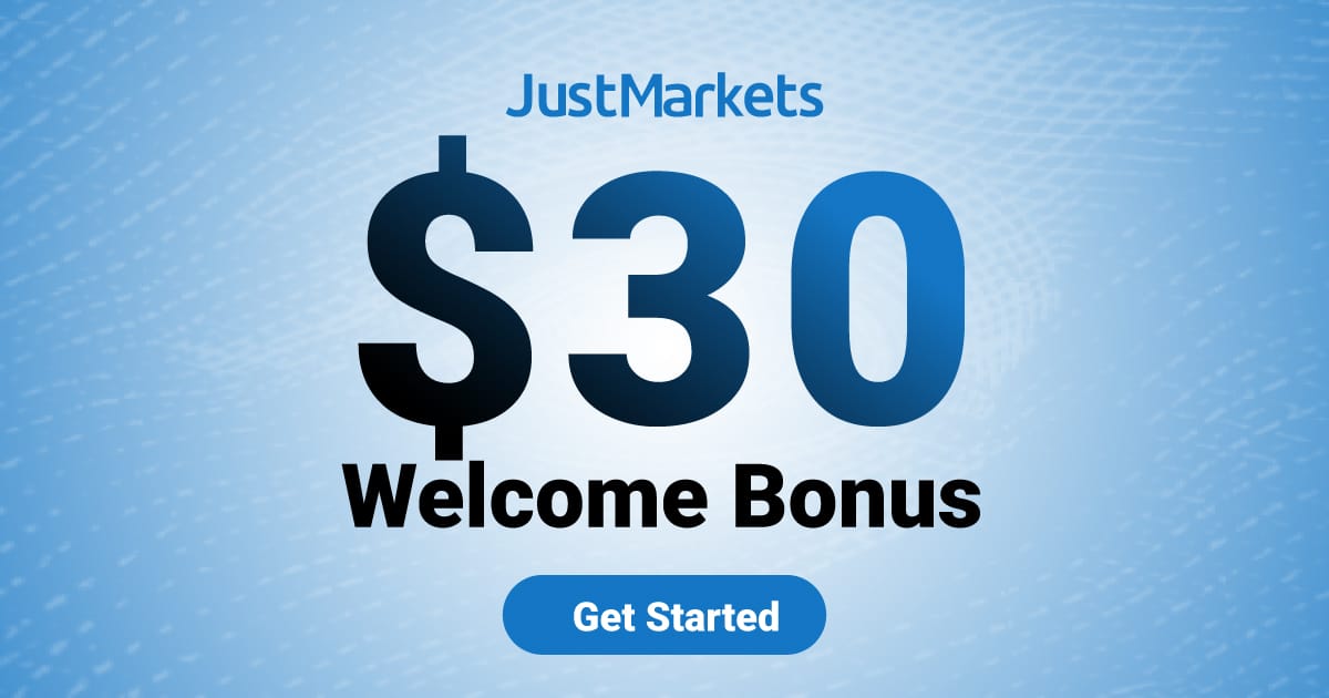 Get $30 with the JustMarkets Forex No Deposit Welcome Bonus