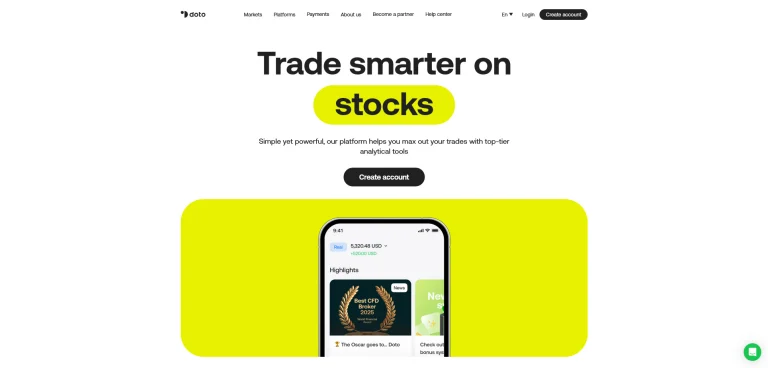 Doto Forex Broker review and ratings that cover fees