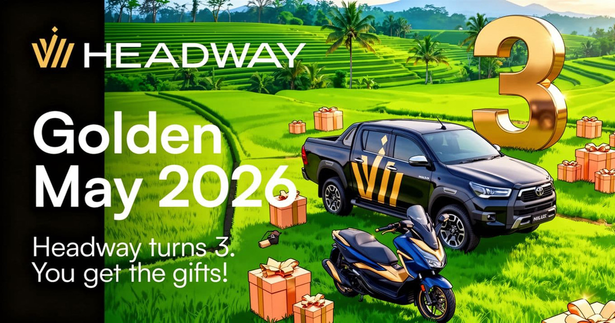 Headway 3rd Anniversary Golden May Giveaway Full Details