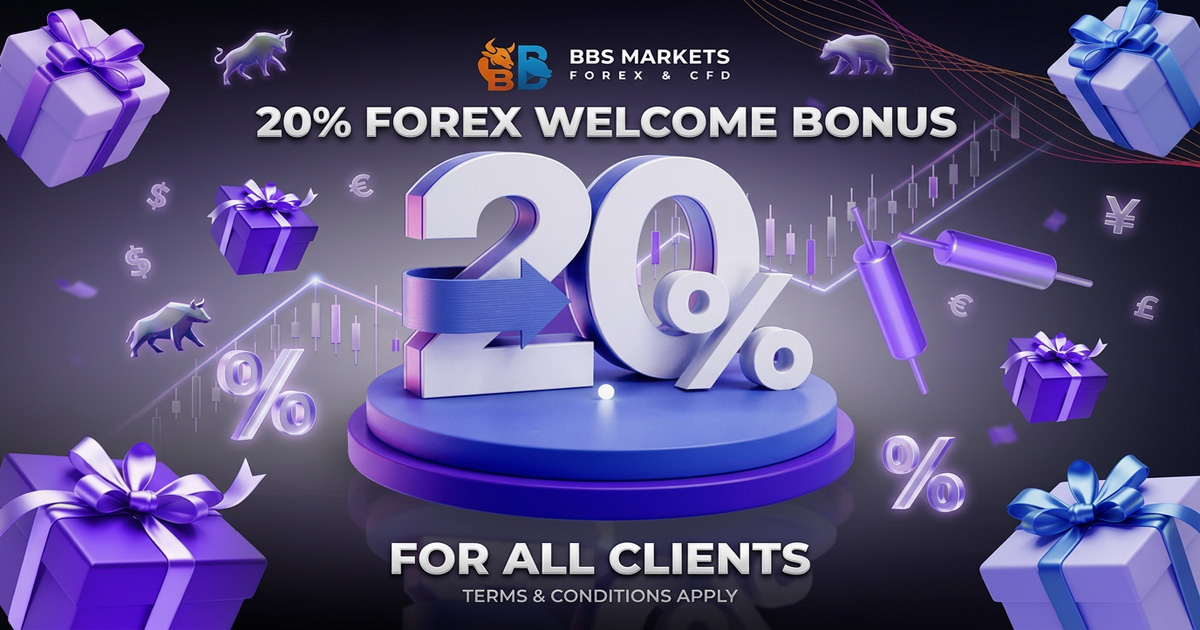 BBS Markets Bonus offer gives new clients a 20% welcome bonus