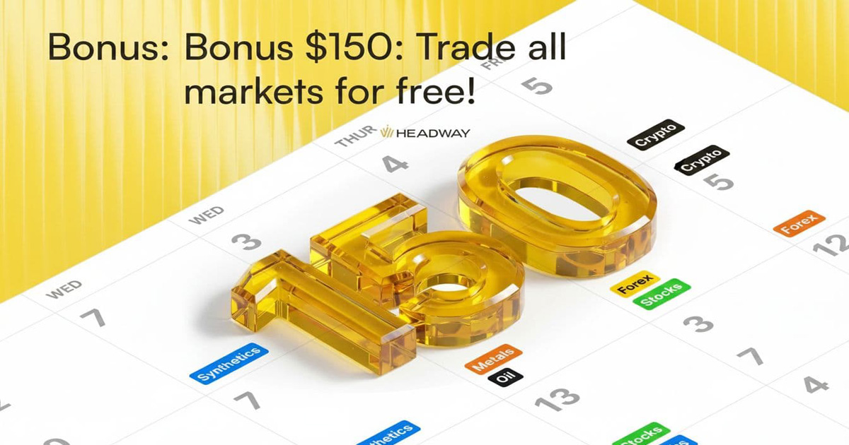$150 Free No Deposit Bonus Promotion from Headway