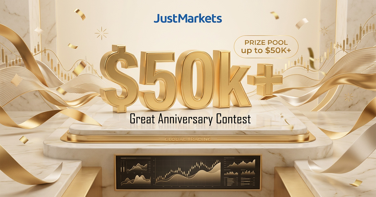 JustMarkets Great Anniversary Contest Dates, Rules, Prizes