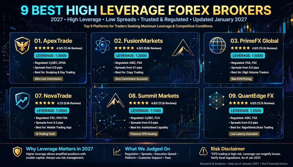 9 Best High Leverage Forex Brokers